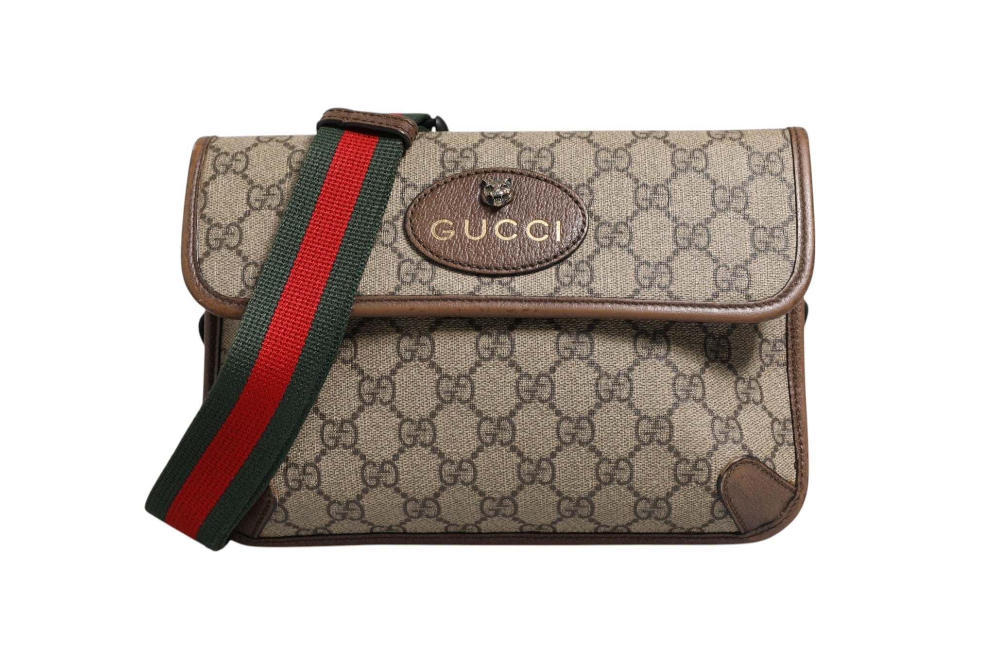 Gucci Supreme Neo Vintage Web Belt Crossbody Women's Bag (Authentic Pre-Loved)