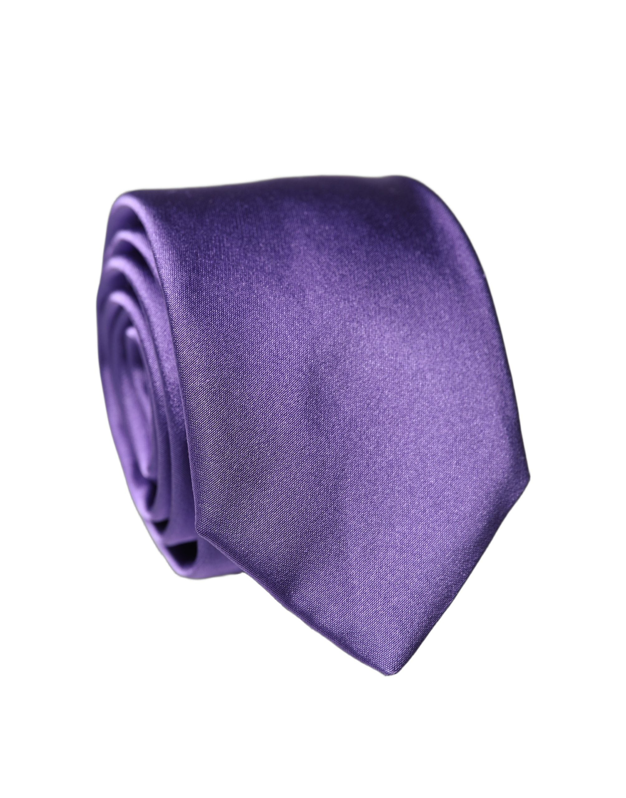 Dolce & Gabbana Dolce & Gabbana Purple Satin 100% Silk Adjustable Men Men'sd NeckMen's Men's Tie