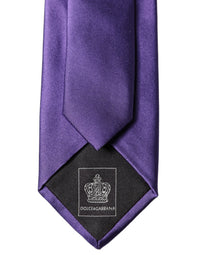 Dolce & Gabbana Dolce & Gabbana Purple Satin 100% Silk Adjustable Men Men'sd NeckMen's Men's Tie