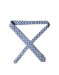 Dolce & Gabbana Dolce & Gabbana Blue White Geometric Silk Adjustable Men Men'sd NeckMen's Men's Tie