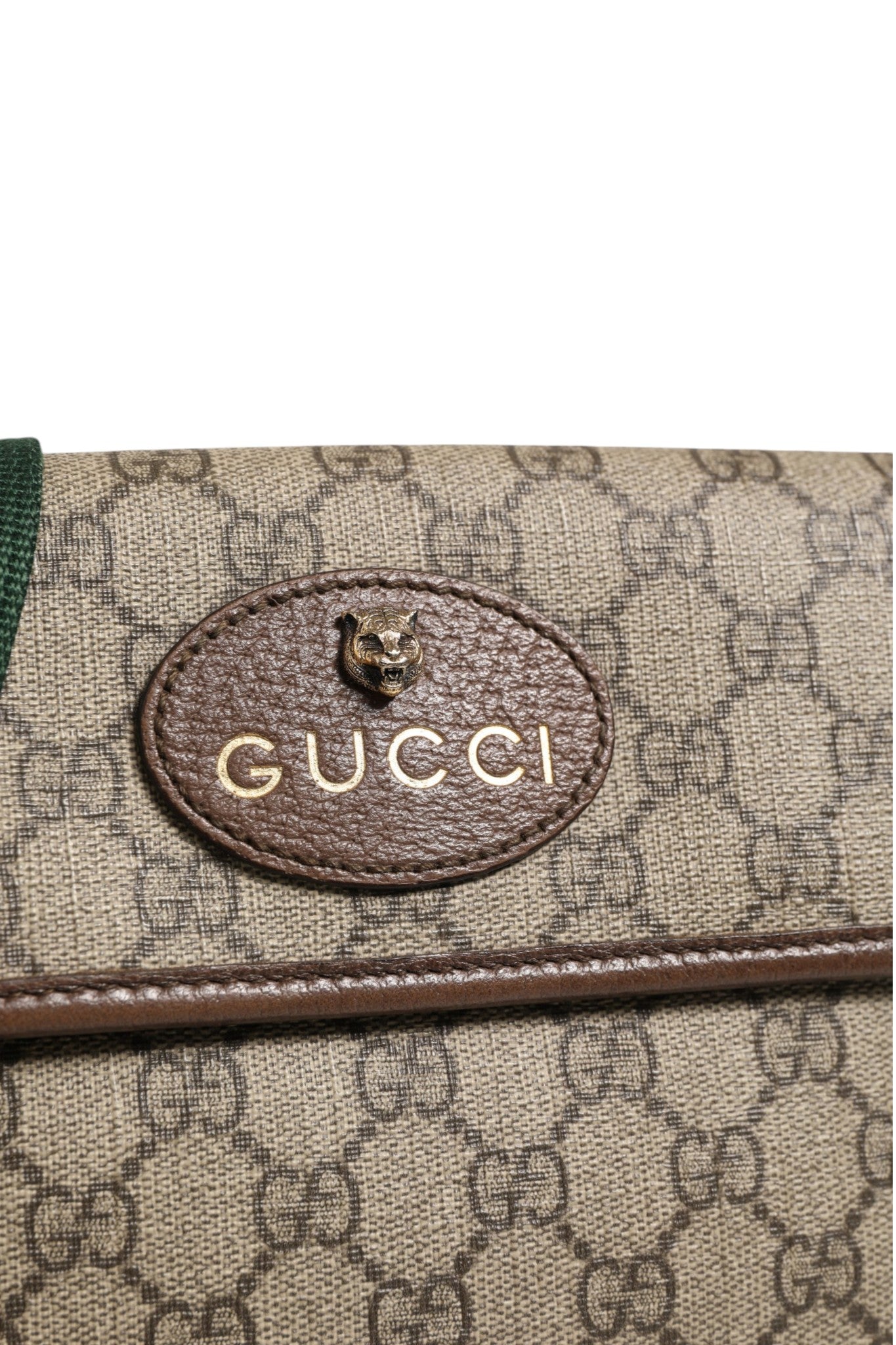Gucci Supreme Monogram Neo Vintage Web Belt Bag Women's Brown (Authentic Pre-Loved)