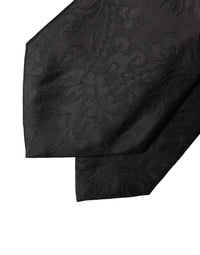 Dolce & Gabbana Dolce & Gabbana Black Paisley Woven Silk Adjustable Women NeckWomen's Women's Tie