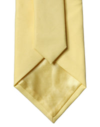 Dolce & Gabbana Dolce & Gabbana Yellow Solid Satin Silk Adjustable Women Women'sd NeckWomen's Women's Tie
