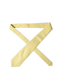 Dolce & Gabbana Dolce & Gabbana Yellow Solid Satin Silk Adjustable Women Women'sd NeckWomen's Women's Tie
