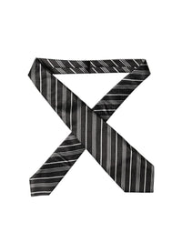 Dolce & Gabbana Dolce & Gabbana Black White Stripes Silk Adjustable Women NeckWomen's Women's Tie