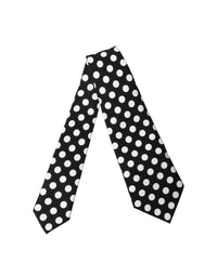 Dolce & Gabbana Black White Polka Dot Silk Adjustable Women NeckWomen's Women's Tie