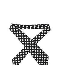 Dolce & Gabbana Black White Polka Dot Silk Adjustable Women NeckWomen's Women's Tie