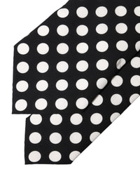 Dolce & Gabbana Black White Polka Dot Silk Adjustable Women NeckWomen's Women's Tie