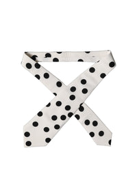 Dolce & Gabbana Dolce & Gabbana White Black Polka Dot Silk Adjustable Women NeckWomen's Women's Tie
