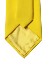 Dolce & Gabbana Yellow Solid Polyester Adjustable Women Women'sd NeckWomen's Women's Tie