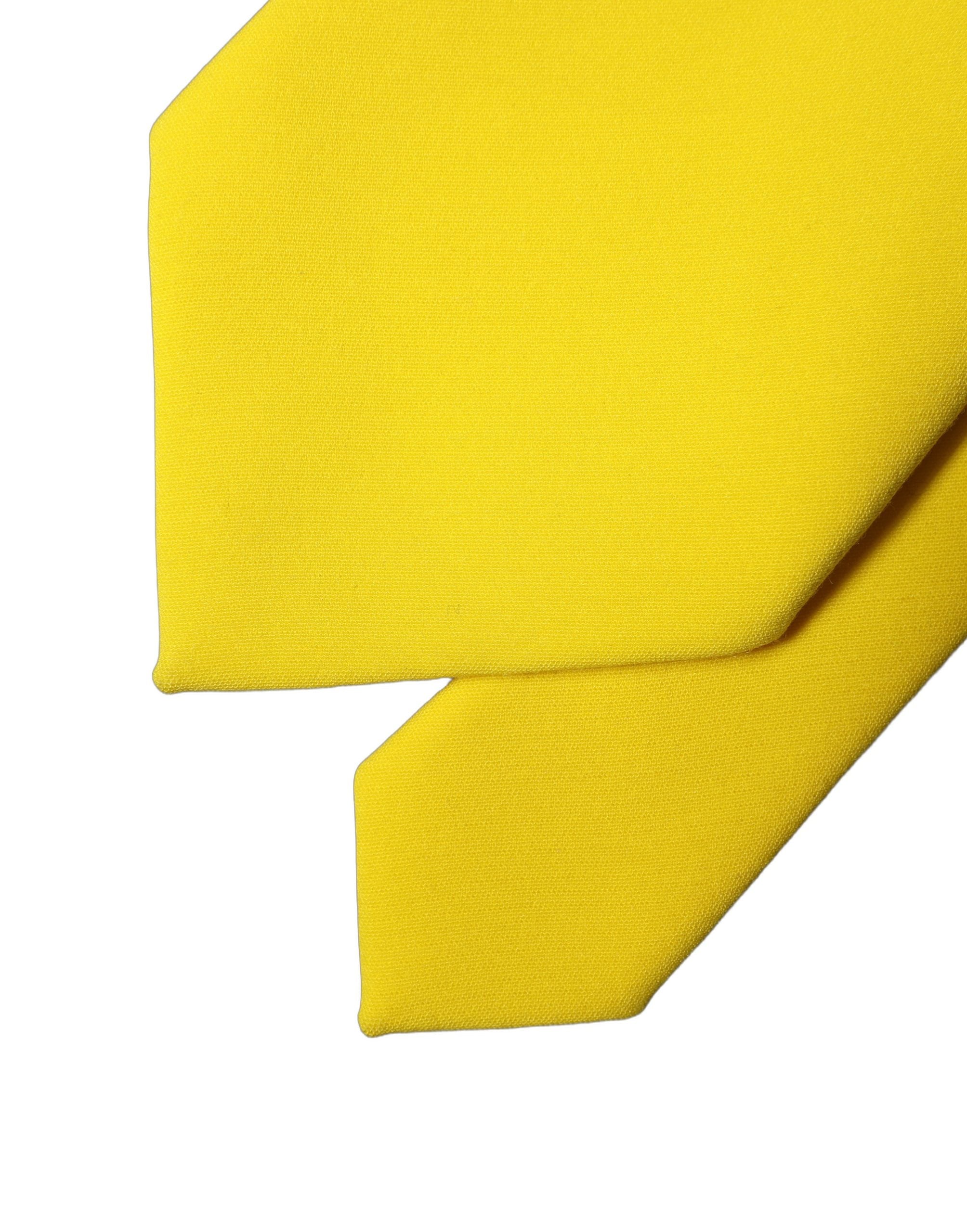 Dolce & Gabbana Yellow Solid Polyester Adjustable Women Women'sd NeckWomen's Women's Tie
