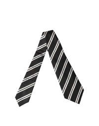 Dolce & Gabbana Dolce & Gabbana Black White Stripes Silk Adjustable Women NeckWomen's Women's Tie