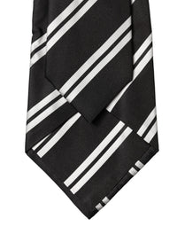 Dolce & Gabbana Dolce & Gabbana Black White Stripes Silk Adjustable Women NeckWomen's Women's Tie