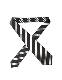 Dolce & Gabbana Dolce & Gabbana Black White Stripes Silk Adjustable Women NeckWomen's Women's Tie
