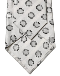 Dolce & Gabbana Dolce & Gabbana White Gray Polka Dot Silk Adjustable Women NeckWomen's Women's Tie