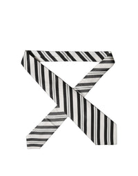 Dolce & Gabbana Dolce & Gabbana Black White Stripes Silk Adjustable Women NeckWomen's Women's Tie