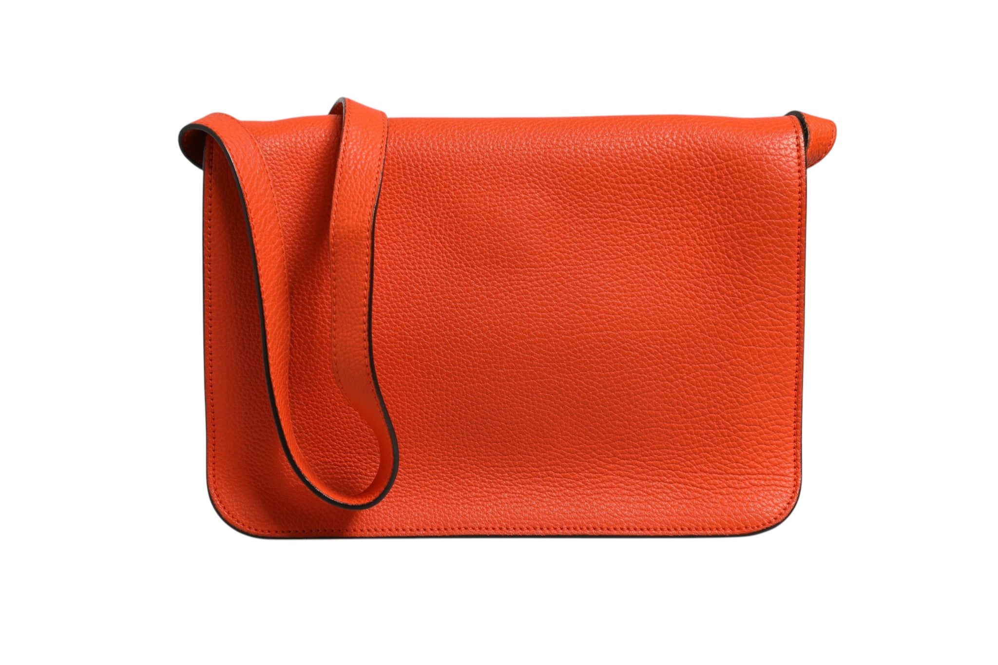 Gucci Jackie Soft Flap Shoulder Bag Leather Women's Orange (Authentic Pre-Loved)