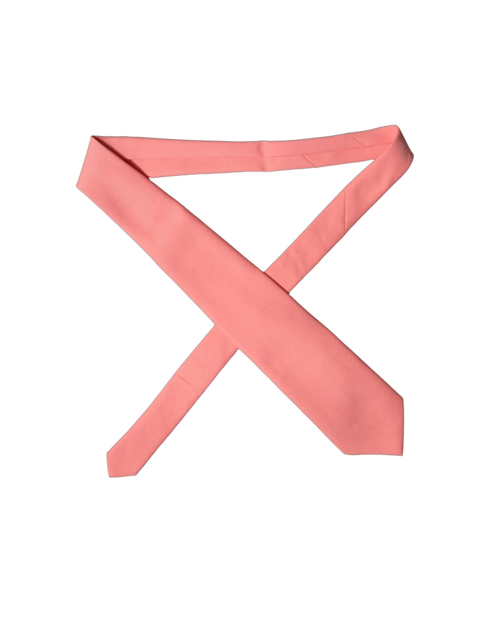 Dolce & Gabbana Dolce & Gabbana Coral Pink Polyester Adjustable Women Women'sd NeckWomen's Women's Tie
