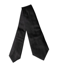 Dolce & Gabbana Dolce & Gabbana Black Satin Silk Blend Adjustable Women Women'sd NeckWomen's Women's Tie