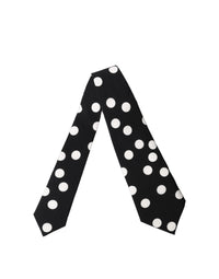 Dolce & Gabbana Dolce & Gabbana Black White Polka Dot Silk Adjustable Women NeckWomen's Women's Tie