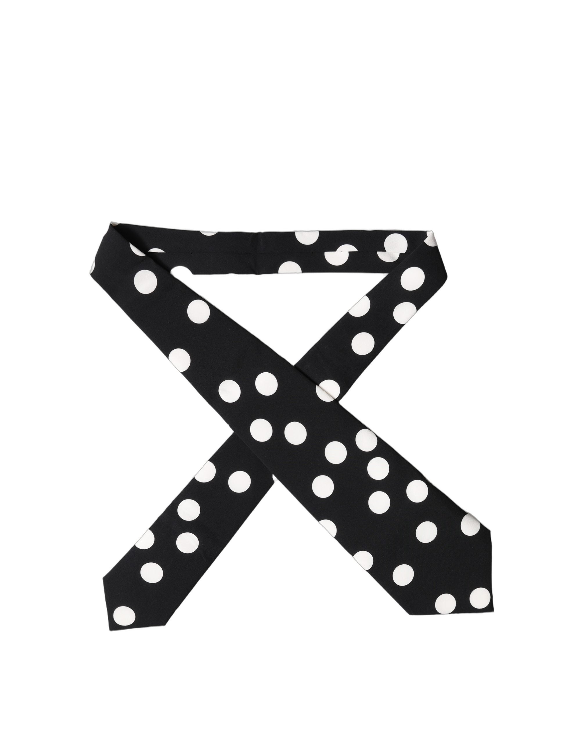Dolce & Gabbana Dolce & Gabbana Black White Polka Dot Silk Adjustable Women NeckWomen's Women's Tie