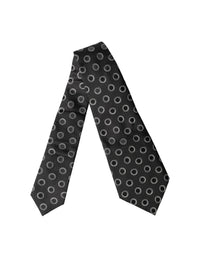 Dolce & Gabbana Dolce & Gabbana Black White Polka Dot Silk Adjustable Women NeckWomen's Women's Tie