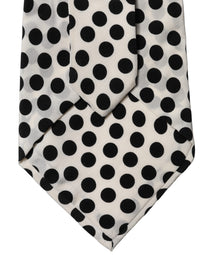 Dolce & Gabbana Dolce & Gabbana White Black Polka Dot Silk Adjustable Women NeckWomen's Women's Tie