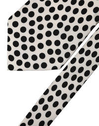 Dolce & Gabbana Dolce & Gabbana White Black Polka Dot Silk Adjustable Women NeckWomen's Women's Tie