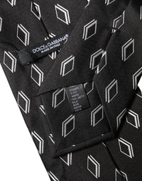 Dolce & Gabbana Dolce & Gabbana Black Patterned Silk Adjustable Women Women'sd NeckWomen's Women's Tie
