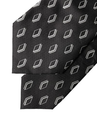 Dolce & Gabbana Dolce & Gabbana Black Patterned Silk Adjustable Women Women'sd NeckWomen's Women's Tie