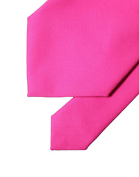 Dolce & Gabbana Dolce & Gabbana Neon Pink Solid Satin Silk Adjustable Women NeckWomen's Women's Tie