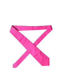 Dolce & Gabbana Dolce & Gabbana Neon Pink Solid Satin Silk Adjustable Women NeckWomen's Women's Tie