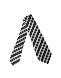 Dolce & Gabbana Black White Stripes Silk Adjustable Women NeckWomen's Women's Tie