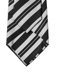Dolce & Gabbana Black White Stripes Silk Adjustable Women NeckWomen's Women's Tie