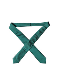 Dolce & Gabbana Dolce & Gabbana Dark Green Satin Silk Adjustable Women Women'sd NeckWomen's Women's Tie