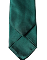 Dolce & Gabbana Dolce & Gabbana Dark Green Satin Silk Adjustable Women Women'sd NeckWomen's Women's Tie