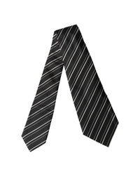 Dolce & Gabbana Dolce & Gabbana Black White Stripes Silk Adjustable Women NeckWomen's Women's Tie