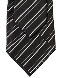 Dolce & Gabbana Dolce & Gabbana Black White Stripes Silk Adjustable Women NeckWomen's Women's Tie