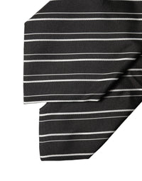 Dolce & Gabbana Dolce & Gabbana Black White Stripes Silk Adjustable Women NeckWomen's Women's Tie