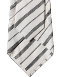 Dolce & Gabbana Dolce & Gabbana Black White Stripes Silk Adjustable Women NeckWomen's Women's Tie