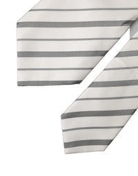 Dolce & Gabbana Dolce & Gabbana Black White Stripes Silk Adjustable Women NeckWomen's Women's Tie