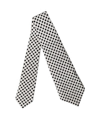 Dolce & Gabbana Dolce & Gabbana White Black Polka Dot Silk Adjustable Women NeckWomen's Women's Tie