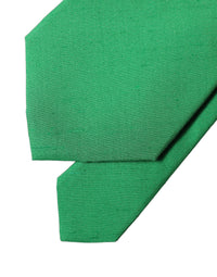 Dolce & Gabbana Dolce & Gabbana Green Solid Silk Cotton Adjustable Women NeckWomen's Women's Tie