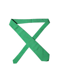 Dolce & Gabbana Dolce & Gabbana Green Solid Silk Cotton Adjustable Women NeckWomen's Women's Tie