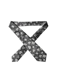 Dolce & Gabbana Dolce & Gabbana Black White Floral Silk Adjustable Women NeckWomen's Women's Tie