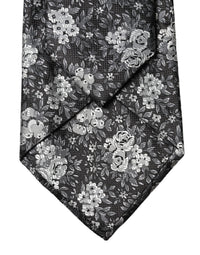Dolce & Gabbana Dolce & Gabbana Black White Floral Silk Adjustable Women NeckWomen's Women's Tie