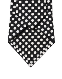 Dolce & Gabbana Dolce & Gabbana Black White Polka Dot Silk Adjustable Women NeckWomen's Women's Tie