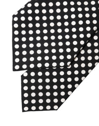 Dolce & Gabbana Dolce & Gabbana Black White Polka Dot Silk Adjustable Women NeckWomen's Women's Tie