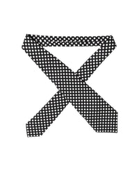 Dolce & Gabbana Dolce & Gabbana Black White Polka Dot Silk Adjustable Women NeckWomen's Women's Tie