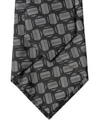 Dolce & Gabbana Black White Geometric Silk Adjustable Women NeckWomen's Women's Tie
